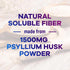 Psyllium Husk Powder Caps, 1500mg, Non-GMO Natural Soluble Fiber for Digestive Health, Vegan Supplement, 60 Capsules