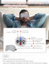 Cordless Heated Eye Massager with Cooling Eye Pad, USB Charging Heated Eye Mask for Men, Women, Kids - Blue