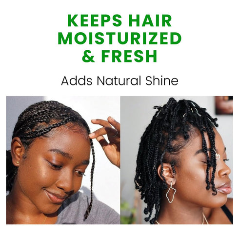The Roots Naturelle Braid Sheen Braid Spray (1 Bottle -12 Fluid Ounces). Hair Moisturizer Enriched with Vitamins and Essential Oils