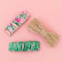 Lilly Pulitzer Hair Barrettes for Women, Cute Hair Clips/Bow Clips, Fabric Patterned Hairclip Set of 3, Assorted