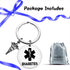 Dabihu Diabetes Keychain, Unisex-Adults Stainless Steel, Modern Style, Silver Medical Alert Tag
