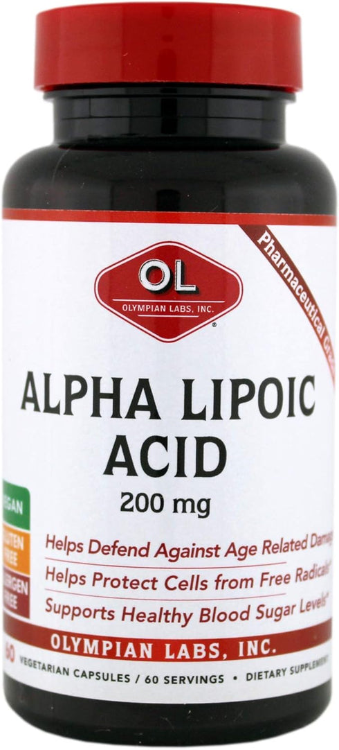 OLYMPIAN LABS Alpha Lipoic Acid, 200 mg, 0.15 Pounds
