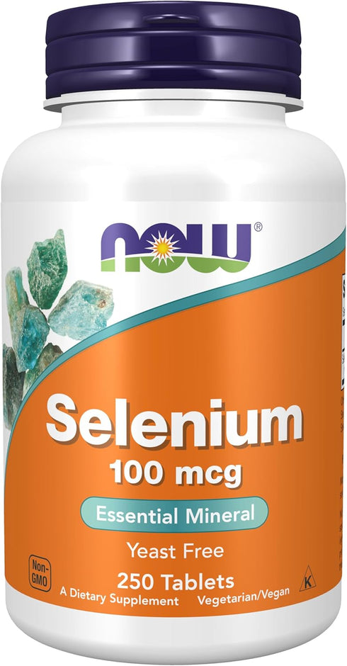 NOW Foods Selenium (L-Selenomethionine) 100 mcg, Essential Mineral, 250 Tablets