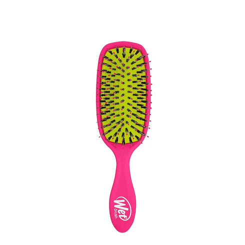 Wet Brush Shine Enhancer Hair Brush, Pink - Ultra-soft IntelliFlex and Natural Boar Bristles for Shiny Hair