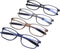 AQWANO Reading Glasses for Men Women, Blue Light Blocking, 4 Pack Lightweight TR90 Flexible Readers