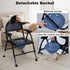 toxaaiwr Commode Commode 1 Folding Bedside Portable Shower Chair Padded Seat Bedside Toilet for Elderly and Disabled
