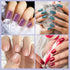 Maitys 168 Pcs Nail Stickers, 12 Sheets Full Wrap Polish Strips, Glitter Self Adhesive DIY Gel Nail Strips for Holiday