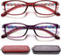 EYEURL Reading Glasses for Women, Blue Light Blocking - 2 Pack Computer Readers, Choose Your Magnification +2.25