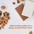 Pack 6 Full Circle Walnut and Cellulose Scrubber Sponges of Powerful, Non-Scratch Kitchen Sponges Made with Plant-Based