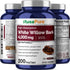 NusaPure White Willow Bark 4000mg - 200 Veggie Capsules, Max Strength, Non-GMO, Bioperine, Herb Extract