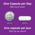 Webber Naturals No Flush Niacin Vitamin B3 Capsule, 500mg, 90 Count