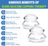 ELERA XL Silicone Cupping Therapy Sets, Professionally Designed Chinese Massage Cups for Joint Pain Relief