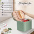 OCHEAL Large Double Layer Makeup Bag, Vertical Storage Cosmetic Case for Women/Girls with Multiple Compartments-Green