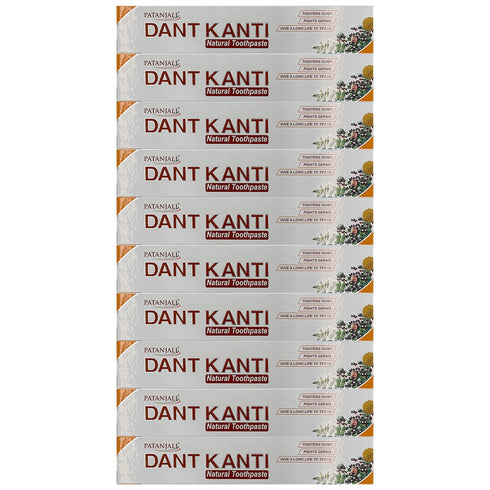 Patanjali Dant Kanti Natural Toothpaste 100gm / 3.38 fl oz - Pack of 10