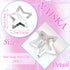 NAISKA 1.65" Star Hair Clips - 20PCS Silver Y2K Non Slip Hair Pins, Snap Hair Barrettes for Girls and Women