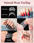 MORGLES Clear Acrylic Nail Tips - 500 Pcs French Nail Tips Square Half Cover with Glue, Clipper, and Files