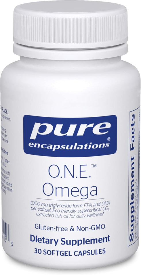 Pure Encapsulations O.N.E. Omega Fish Oil Supplement, 30 Softgel Capsules for Heart Health