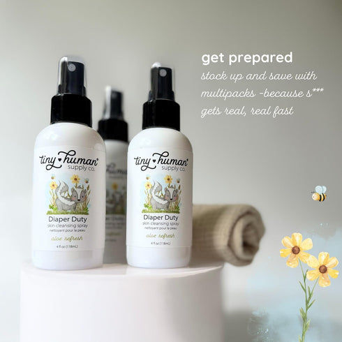 Diaper Duty Diaper Area Wash - 4oz (2 Pack), Gentle Cleansing Spray for Cloth Diapers, Orange Blossom & Aloe