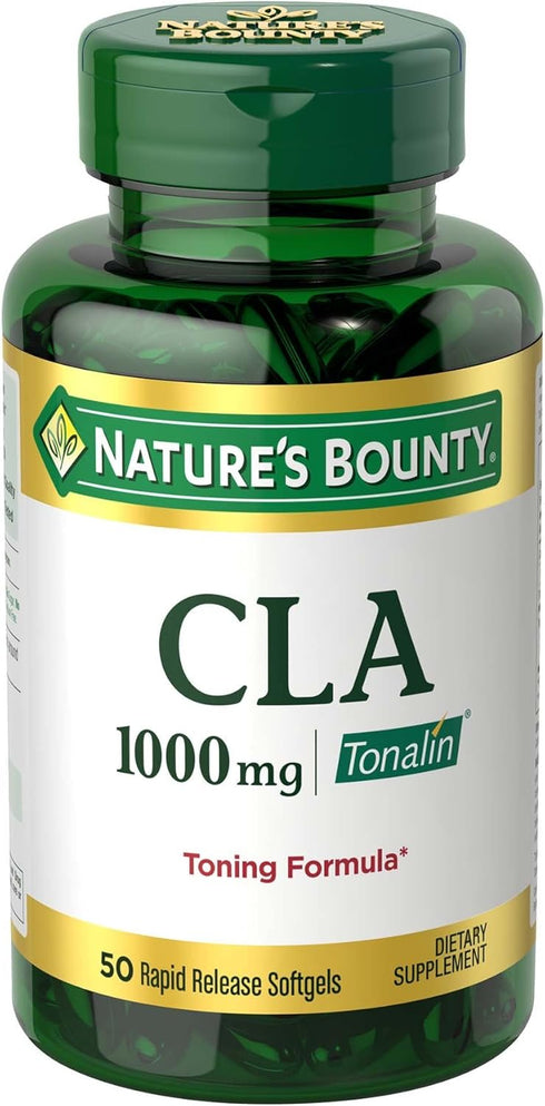 Nature's Bounty Tonalin Pills - 1000 mg - 50 Rapid Release Softgels for Diet and Body Support