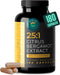 Citrus Bergamot Extract 1000mg Capsules - 180 Capsules, 25:1 Citrus Bergamot, 50% Polyphenols, Vegan, Non-GMO, Black