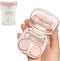 Portable Contact Lens Case with Cleaner Washer, Travel Kit with Mirror, Remover Tool, Tweezers, Solution Bottle, Mini