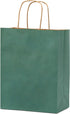 Packaging 8x4x10, 50 Pack Prime Line Green Gift Bags Small, Kraft Paper Bags with Handles for Small Business