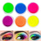 Neon Pigment Eyeshadow Powder UV Reactive Glow in Blacklight 6 Mixed Bright True Colors for Body Makeup
