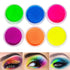 Neon Pigment Eyeshadow Powder UV Reactive Glow in Blacklight 6 Mixed Bright True Colors for Body Makeup