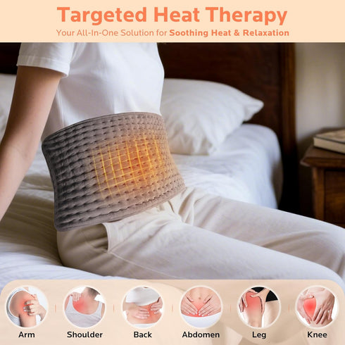 Heating Pad for Back Massager: Heating Pad for Lower Back Lumbar Cramps (Deep Gray)