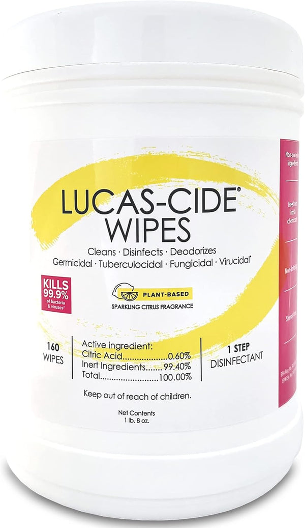 Multi Surface Cleaner Disinfectant Wipes - 160 Count Antibacterial Wipes for Cleaning Products, Travel Size