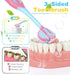 ValueBargain 4 Pack 3 3 1-12, Sided Toothbrush Kids, Soft Bristles Sided Toothbrush, Triple-Sided Design for Ages Easy