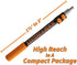 1.5-3 ft Window Squeegee with Long Handle, Car Window Cleaner Tool & Scrubber with Telescopic Extension Pole for Indoor