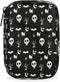 Skerhhux Skull Black Halloween Pill Case Travel Pill Organizer Weekly 7 Day Portable