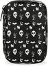 Skerhhux Skull Black Halloween Pill Case Travel Pill Organizer Weekly 7 Day Portable
