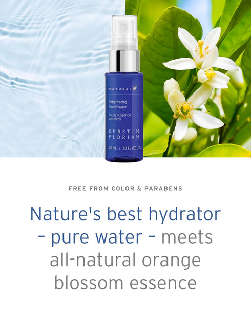 Kerstin Florian Neroli Water Face Mist, Orange Blossom Aromatherapy Spray, Hydrate & Refresh Skin (1.0 fl oz)