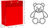 American Greetings Red Gift Bags with Tissue Paper, 4 Bags (2 Large 13", 2 Medium 10"), 15-Sheets