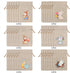 CCINEE 36PCS Easter Burlap Bags with Drawstring, Bunny Jute Goody Bags for Kids Party Favor Supply