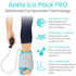 Vive Compression Ankle Ice Pack Wrap for Foot Pain Relief, Soft Cold Brace for Swelling, Sprains, Fractures
