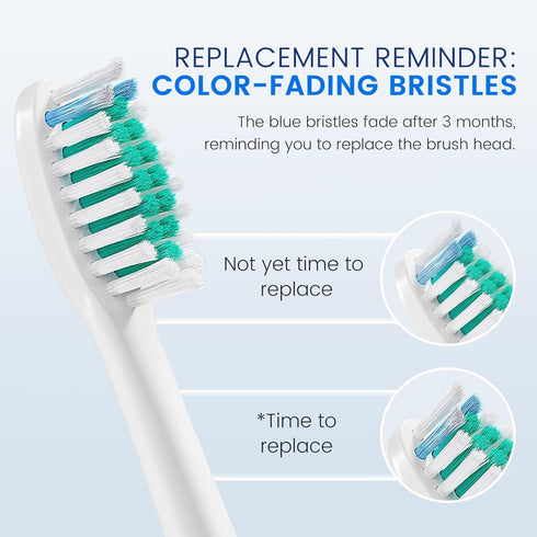 inFein 8-Pack 2 3 Replacement Toothbrush Heads for Philips Sonicare, Sonicare Compatible Brush Heads, Fits
