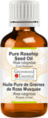 Pure Rosehip Seed Oil (Rosa rubiginosa) Cold Pressed for Personal Care 15ml (0.50 oz)