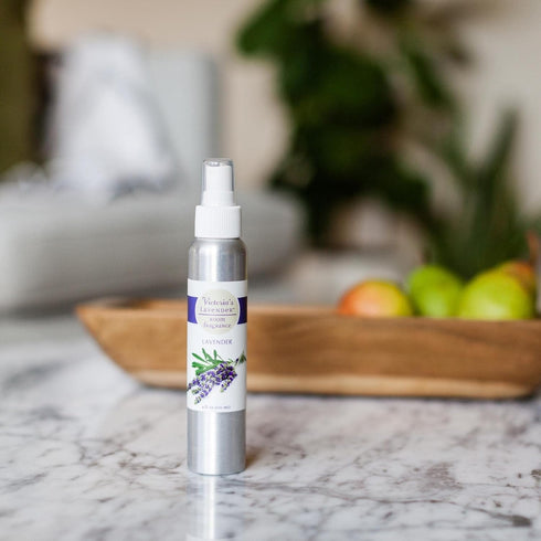 Victoria's 4 oz Lavender Room Spray, All-Natural Essential Oil Air Freshener & Odor Eliminator