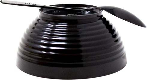 50 Pack 3 oz. Asian-Style Black Mini Plastic Bowls with Spoons for Appetizers & Disposable Dessert Bowls