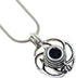Julie Wang Lava Stone Celtic Knot Essential Oil Diffuser Necklace - Antique Silver Aromatherapy Jewelry