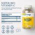 SOLARAY Super Bio Vitamin C 1000mg, Buffered, Time Release Capsules with Bioflavonoids, Two-Stage for High Absorption & All Day Immune Support, Vegan, 60 Day Guarantee, 125 Servings, 250 VegCaps