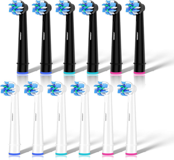 Purthmile Replacement Toothbrush Heads Compatible with Oral B Braun, 12pcs Electric Toothbrush Replacement