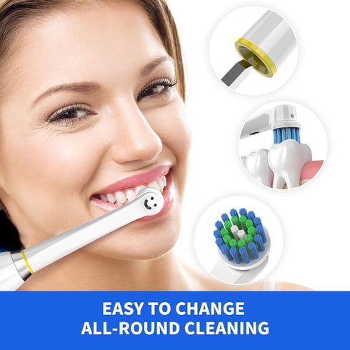 Best Replacement Toothbrush Heads for Oral-B, 8 Count Compatible with Oral-B Braun Electric Toothbrush