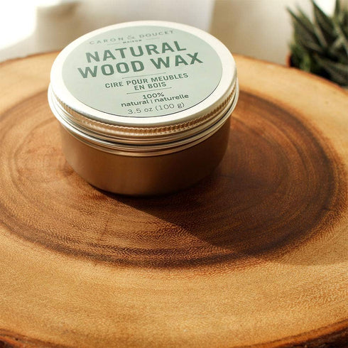 CARON & DOUCET Natural Wood Conditioning Vegan Wax Finish 3.5oz - Plant Based, Orange Scented