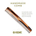 Kent 6T Fine Tooth & Wide Tooth Combs - Handmade Hair Combs for Women, Men, Beard and Mustache Grooming