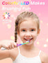 SEAGO Kids Electric Toothbrush - 2 Mins Brushing Timer, 8 Replacement Brush Heads, Pink Color for Ages 4-12
