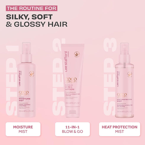 Lee Stafford Coco Loco & Agave Heat Protectant Hair Spray Mist - 150 ML for Silky Smooth Hair